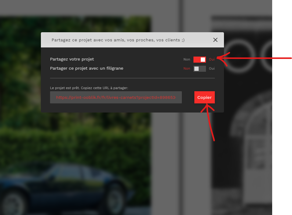 Génération d'une URL de partage