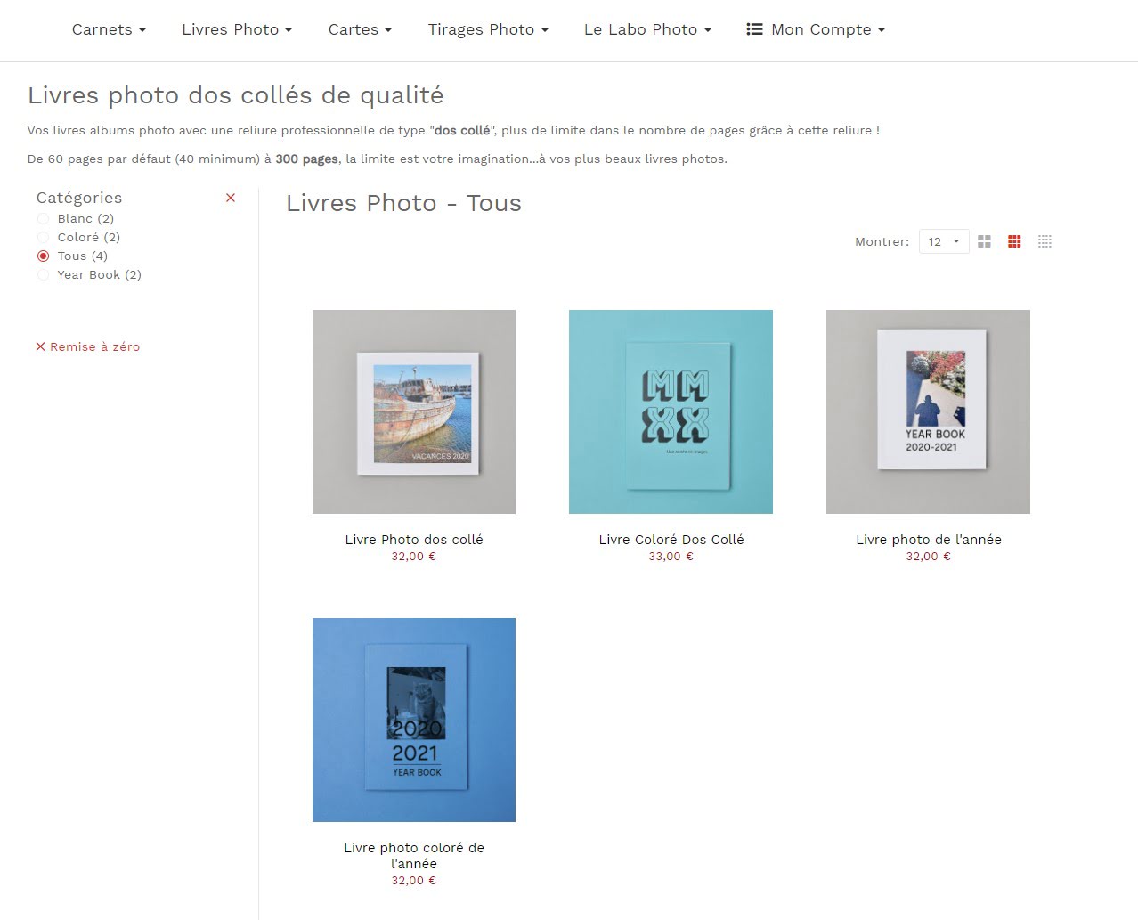 Les catégories de livre photo OOBLIK